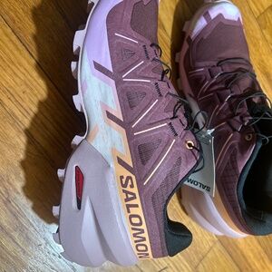 SALOMON NWT Speedcross 6 Catawba Grape Papaya 7.5 Shoes Running Trail